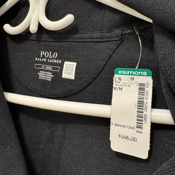 Polo Ralph Lauren Men Black Shawl-collar jersey cardigan - Size Medium - NTW - Picture 9 of 13